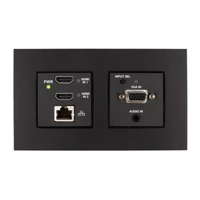 изображение для HDI-TX-301-C-2G-E - DM Lite – HDMI® over CATx Transmitter & 3x1 Auto-Switcher w/2 HDMI plus VGA & Analog Audio, UK/European Wall Plate