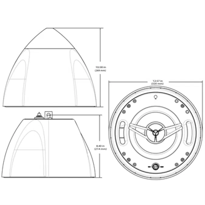 SAROS-PD8T - Saros® 8" 2-Way Pendant Speaker