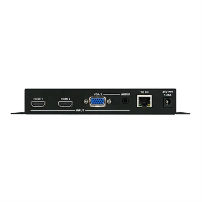 HD-TX-301-C-E - DM Lite – HDMI® over CATx Transmitter & 3x1 Auto-Switcher w/2x HDMI plus VGA & Analog Audio, Surface Mount