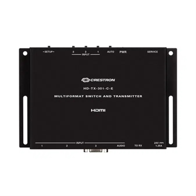 HD-TX-301-C-E - DM Lite – HDMI® over CATx Transmitter & 3x1 Auto-Switcher w/2x HDMI plus VGA & Analog Audio, Surface Mount