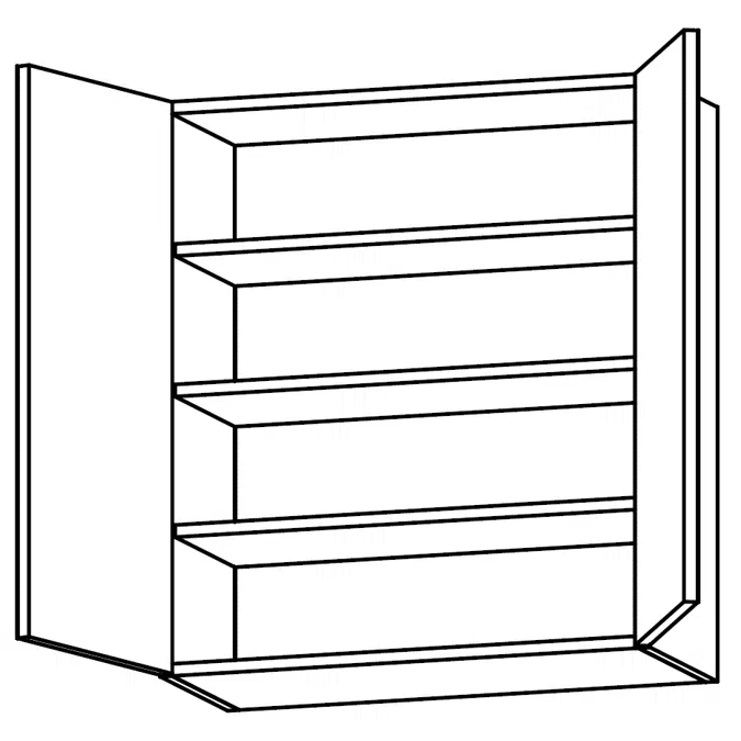 SO- Wall unit with three shelves