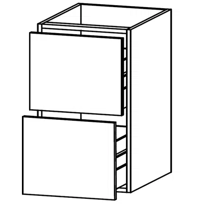 obraz dla M-GL11 Cabinet with 2 extra tall drawers