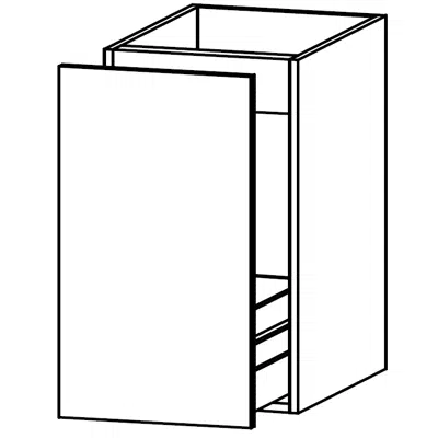 Image for M-UK2 Cabinet with waste sorting 1 extra tall drawer and 2 large bins