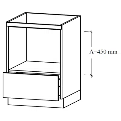 รูปภาพสำหรับ GLM- Base unit for integrated microwave oven, one tall drawer