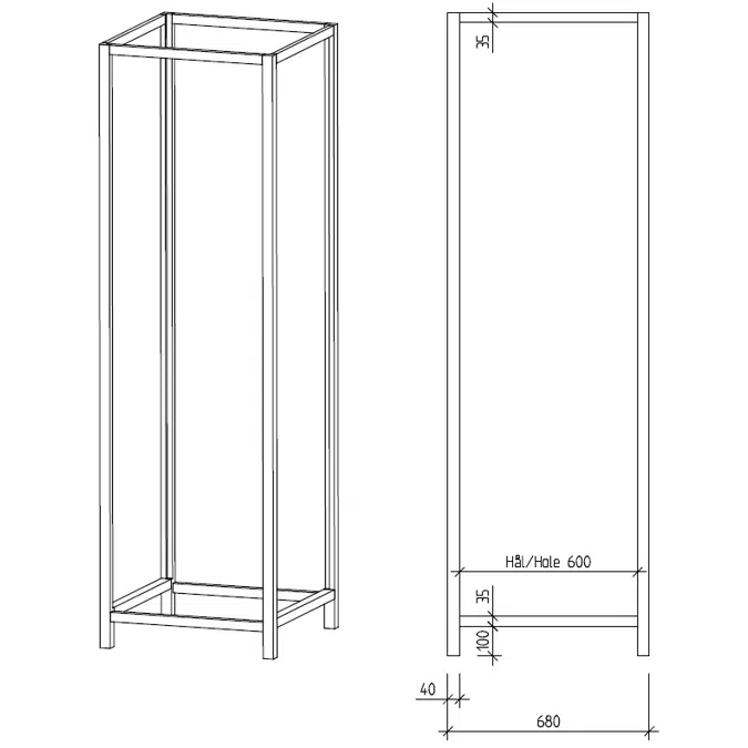 MSTH Stand for tall unit