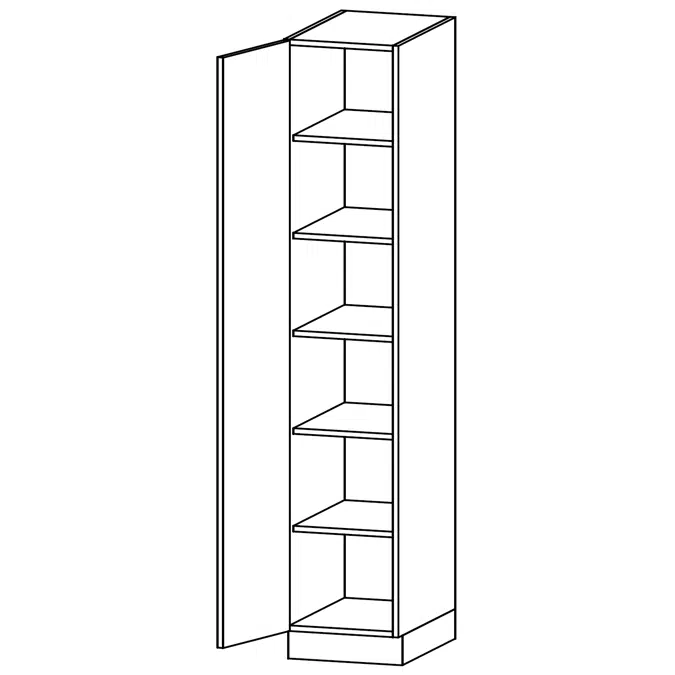 M-LH-60 Cabinet with 5 shelves