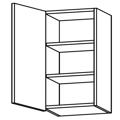 รูปภาพสำหรับ LON- Wall unit with two shelves and strech-down doors