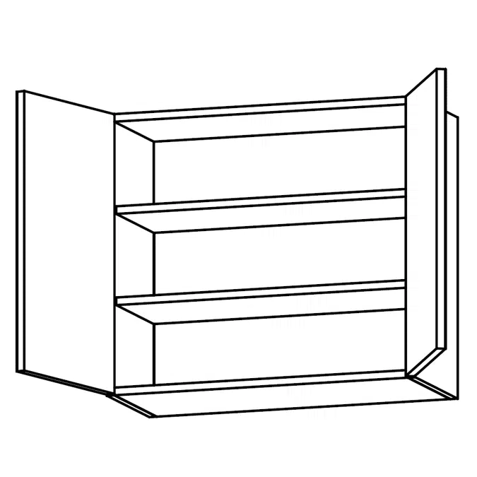 LO- Wall unit with two shelves