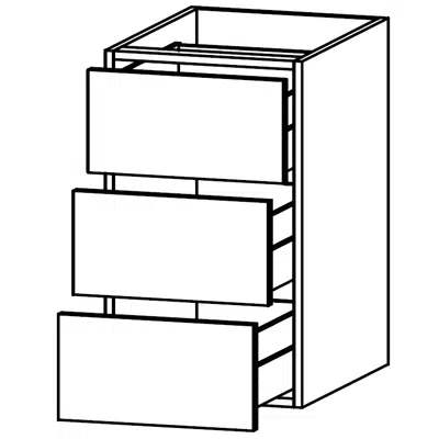 Image for M-GL13 Cabinet with 3 tall drawers