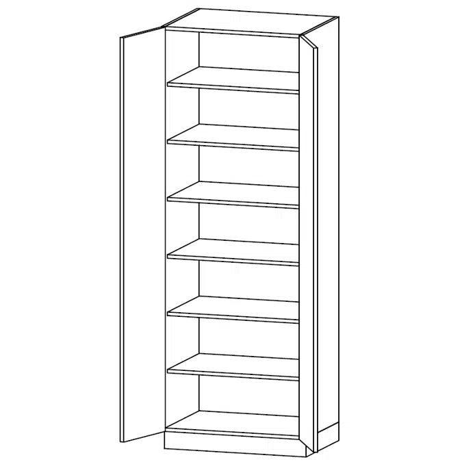 Tall unit with six shelves, SH-