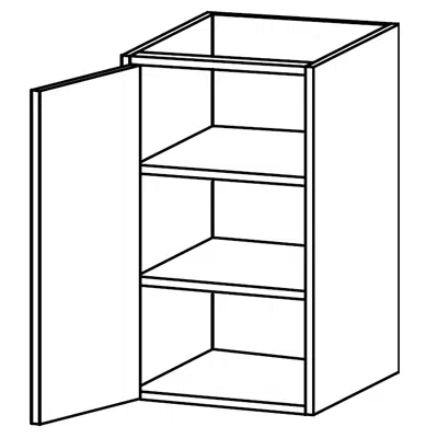 Image for M-U Cabinet with 2 shelves, hinged door