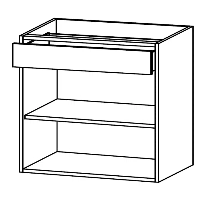 M-ULH Cabinet with 1 drawer and 1 shelf