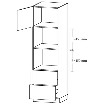 obraz dla Kitchen Module tall unit M-LMM2-60