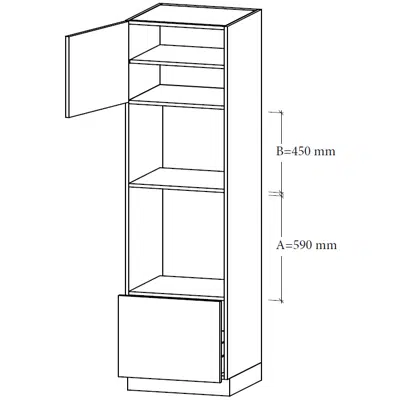 obraz dla Kitchen Module tall unit M-LUM3-60