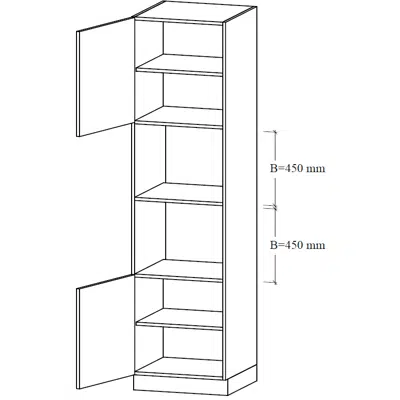 รูปภาพสำหรับ SMM1-60 Tall unit for two integrated micro, two shelves