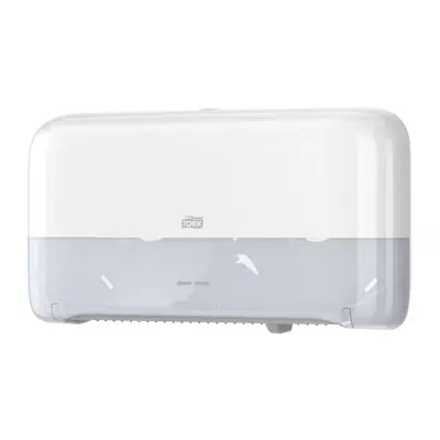 Image for Tork Mini Jumbo 2-Roll Toilet Paper Dispenser White T2, White