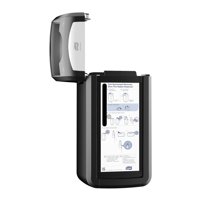Tork Xpressnap® Electronic Drive Thru Napkin Dispenser - Wall Mounted