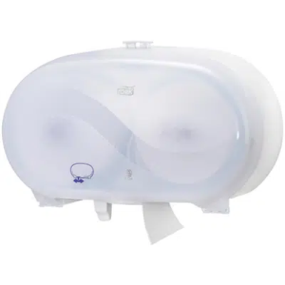 Image for Tork Twin Coreless Mid-size Toilet Roll Dispenser White