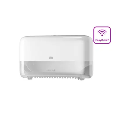 Tork Twin Coreless Mid-size Toilet Roll Dispenser, White