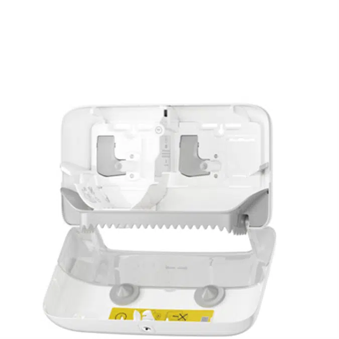 Tork Twin Coreless Mid-size Toilet Roll Dispenser, White