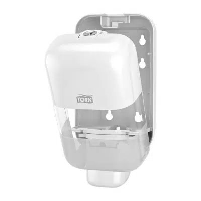 画像 Tork Mini Soap and Sanitiser Dispenser, White