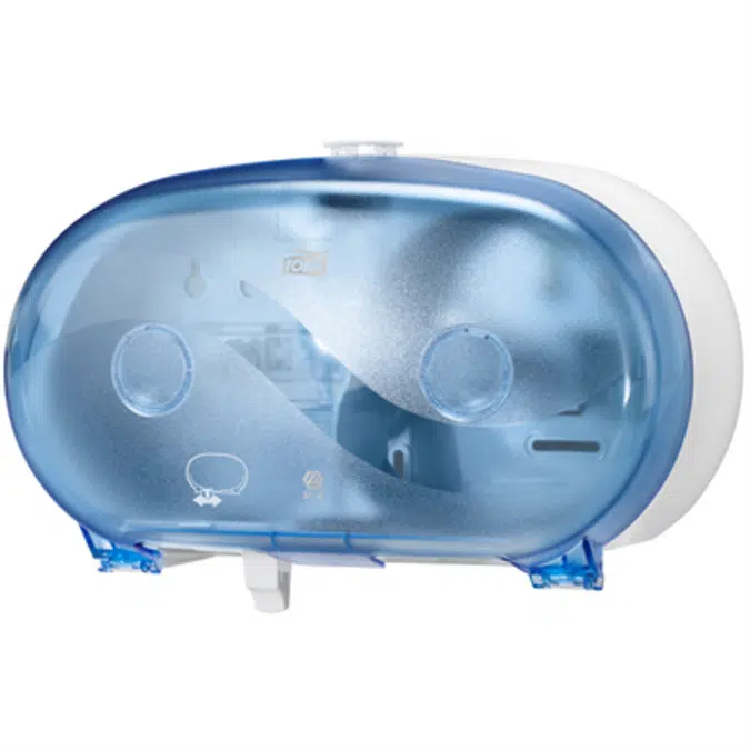 Tork Twin Coreless Mid-size Toilet Roll Dispenser Blue