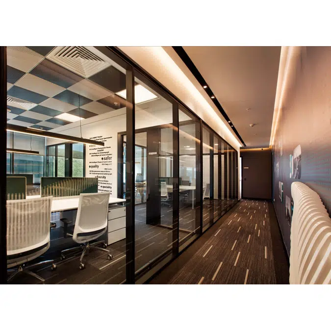 D100-Double Glazed Partition Wall Panels 