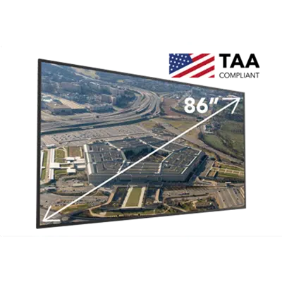 kép a termékről - 86" Secure LCD Panel, 4K UHD, 500 nits, 24/7 Operation