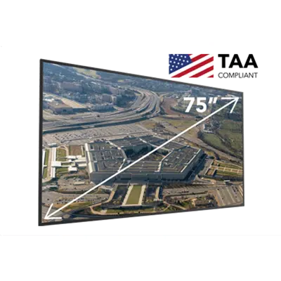 kép a termékről - 75" Secure LCD Panel, 4K UHD, 500 nits, 24/7 Operation