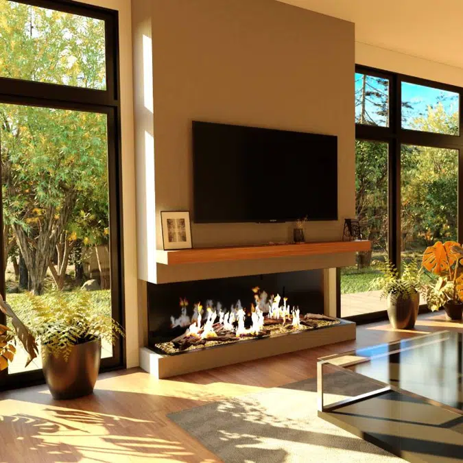 Summit Open Linear Luxury Fireplace