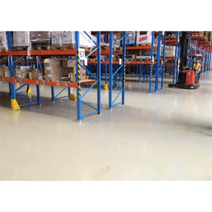 Heavy duty, gloss finish smooth polyurethane cement hybrid flooring system with Sikafloor® PurCem® HS-21 Gloss