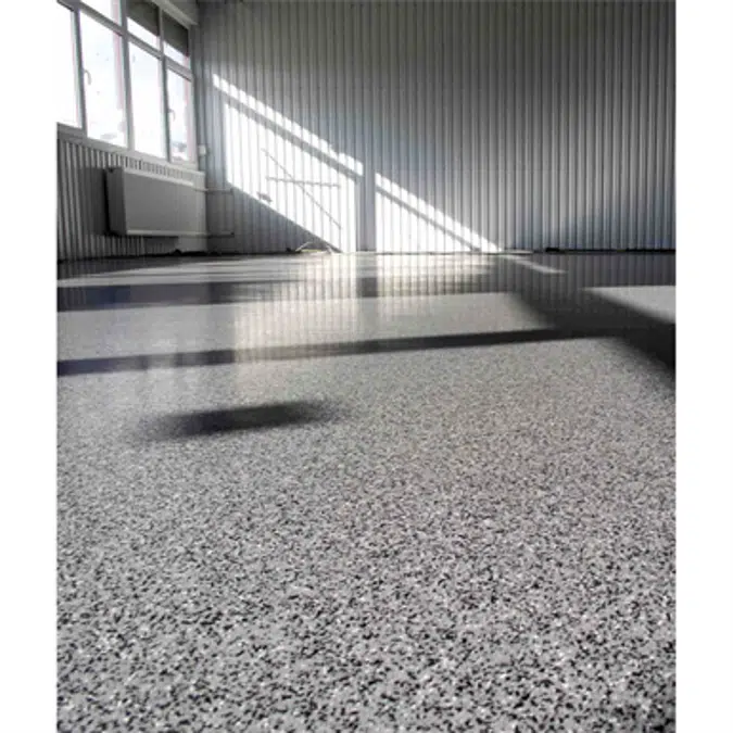 Decorative slip resistant coloured quartz epoxy flooring system Sikafloor® DecoDur EB-26 Quartz