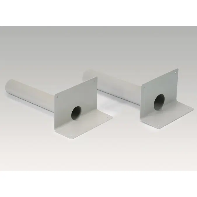 Saídas de Água da Chuva Pré-fabricadas para Telhados Planos através do Parapeito com Sarnafil® T Scupper round ou S-Scupper PVC round