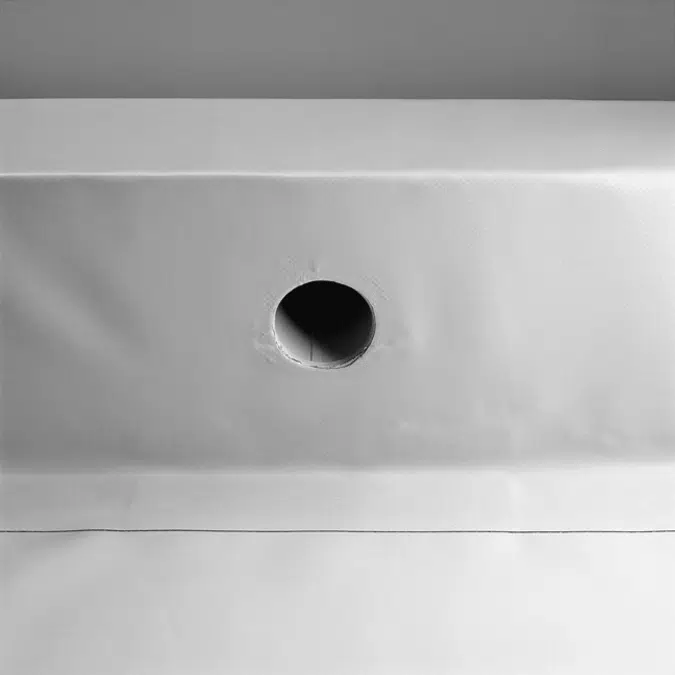 Prese d'acqua Piovana Prefabbricate per Tetti Piani Attraverso il Parapetto con Sarnafil® T Scupper round o S-Scupper PVC round