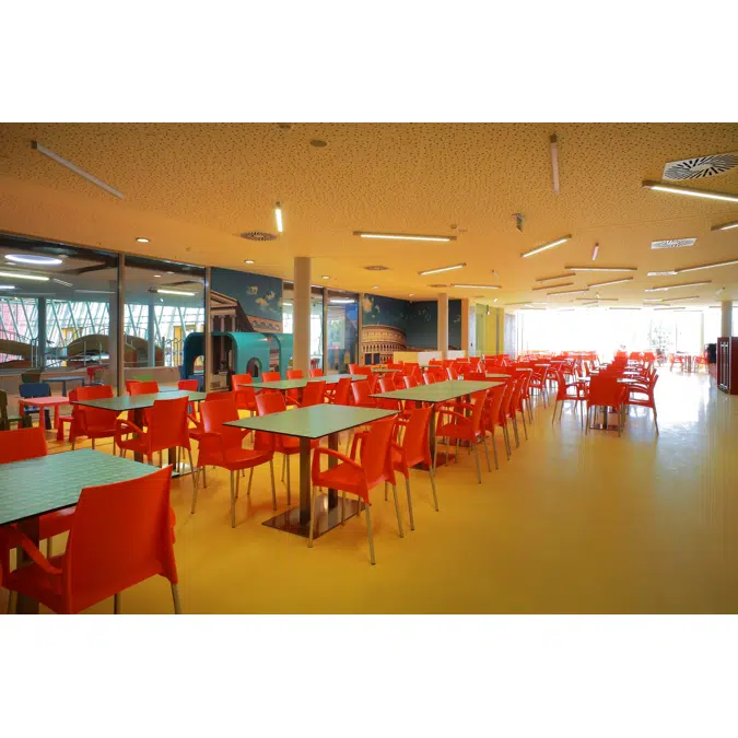 Sound insulating low VOC elastic polyurethane floor covering with optional coloured flakes or Marble FX Sika® ComfortFloor® PS-64 N