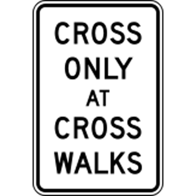 afbeelding voor Road sign_cross_only