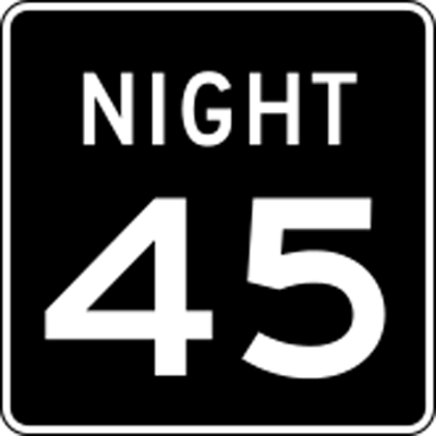 afbeelding voor Road sign_night_45