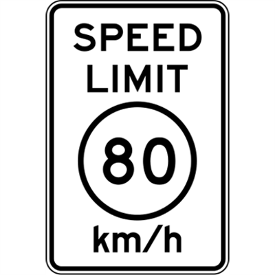 Immagine per Road sign_speedlimit_80