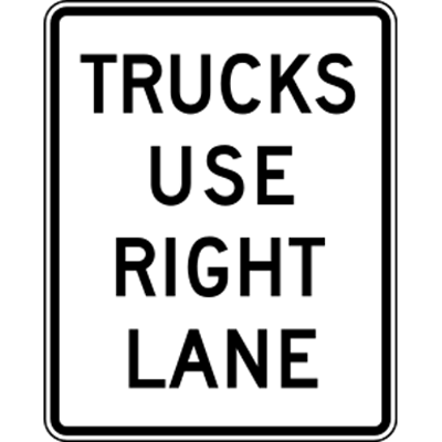 afbeelding voor Road sign_truck_use_right_lane