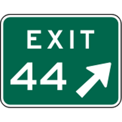 kuva kohteelle Road sign_exit_44