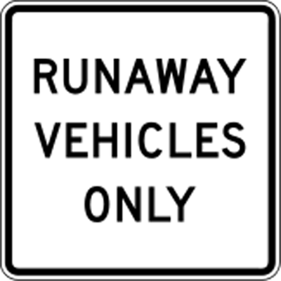 afbeelding voor Road sign_runaway
