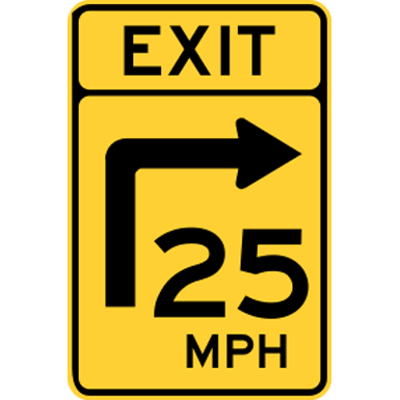 afbeelding voor Road sign_right_exit