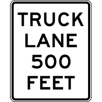 afbeelding voor Road sign_truck_lane_ahead