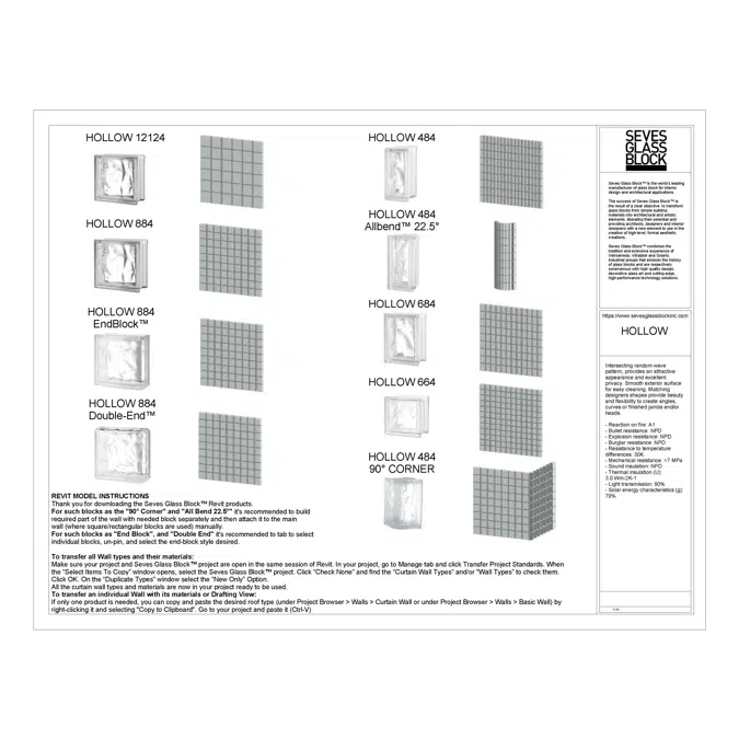 Hollow Glass Block REVIT Wall System