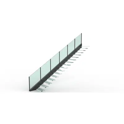 Image pour Stairecase Flat-Glass BSG GLASS ZOLUTION Cantilever Point Fixed