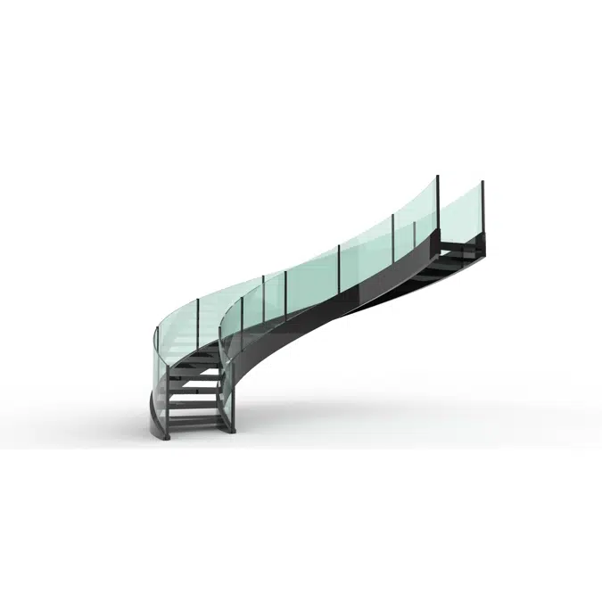 Balustrade Curved-Glass BSG GLASS ZOLUTION 1-Side Supported