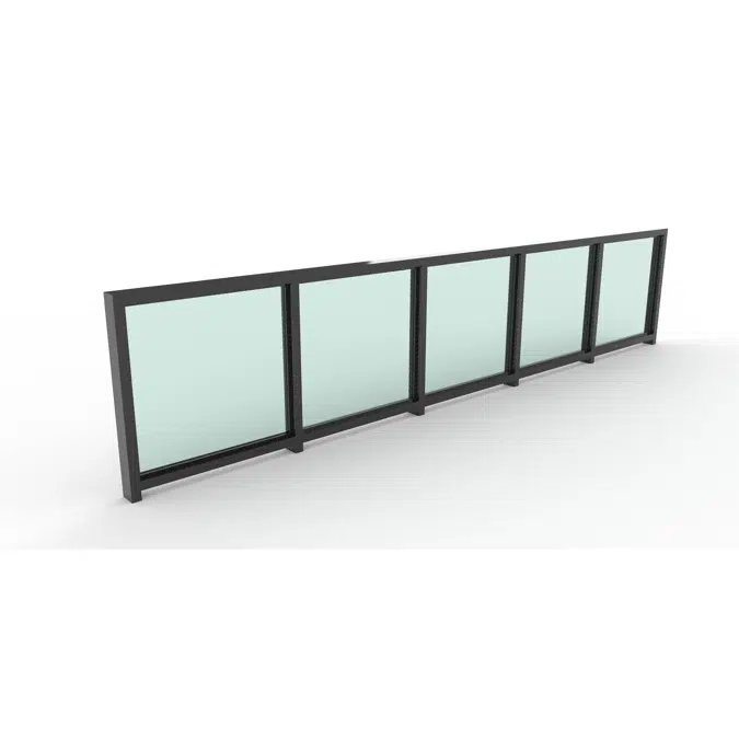 Balustrade Flat-Glass BSG GLASS ZOLUTION 4-Side Supported