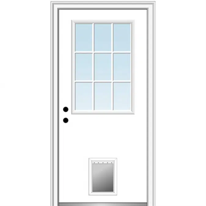 Exterior pet outlet door