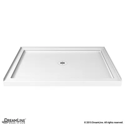 DreamLine SlimLine DLT-1136480 Center Drain Single Threshold Shower Base için görüntü