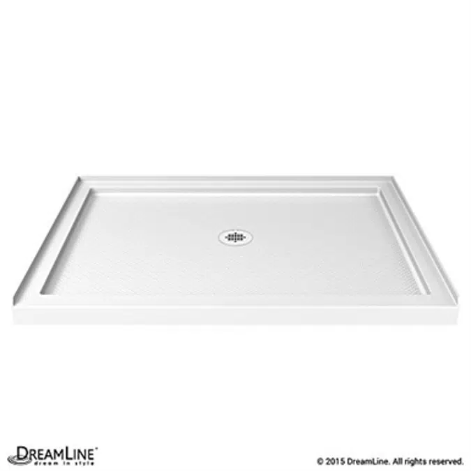 DreamLine SlimLine DLT-1136480 Center Drain Single Threshold Shower Base